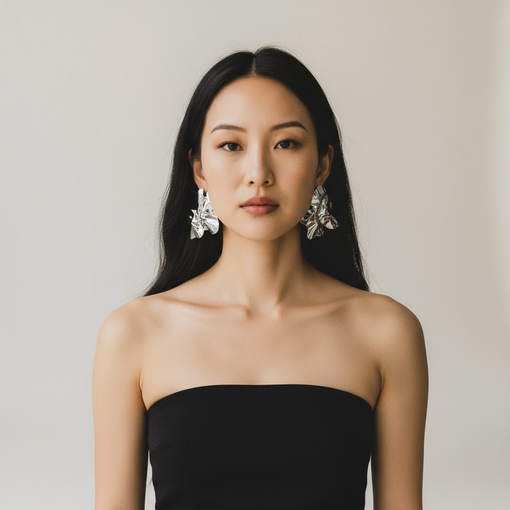 Emma Statement Metal Earrings