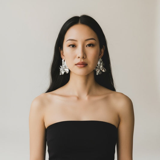 Emma Statement Metal Earrings